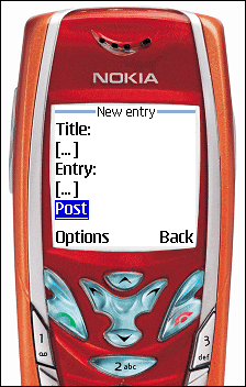 New Entry on Nokia Phone